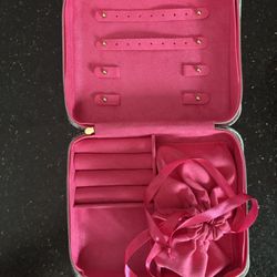 Elegant Grey/Pink Jewelry Organizer Box