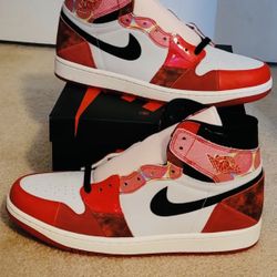 DS Nike Air Jordan Retro 1 Spider-Man Across The Spider-Verse Size 10.5