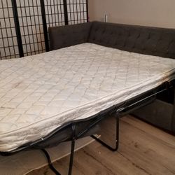 Large West Elm Pull out Couch with Queen size mattress 