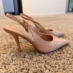 Berness Shoes -  Chic Slingback Heels in Blush