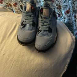 Baby  Blue. And Grey Jordans