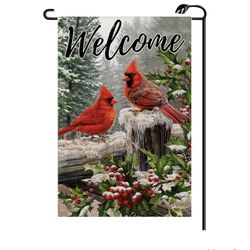 Welcome Outdoor Flag Winter Season Flag New