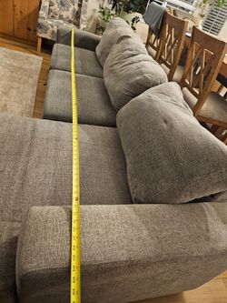 L-shaped Sectional Sleeper Couch- Gray