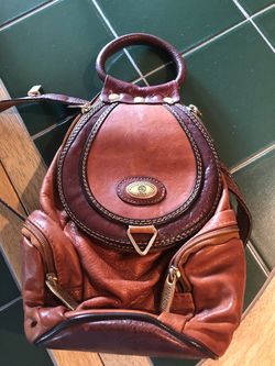 Small leather backpack