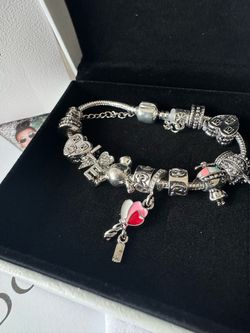 19cm Silver Tone Butterfly Charm Bracelet