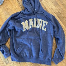 Men's Hoodie Maine with gold lettering Size L