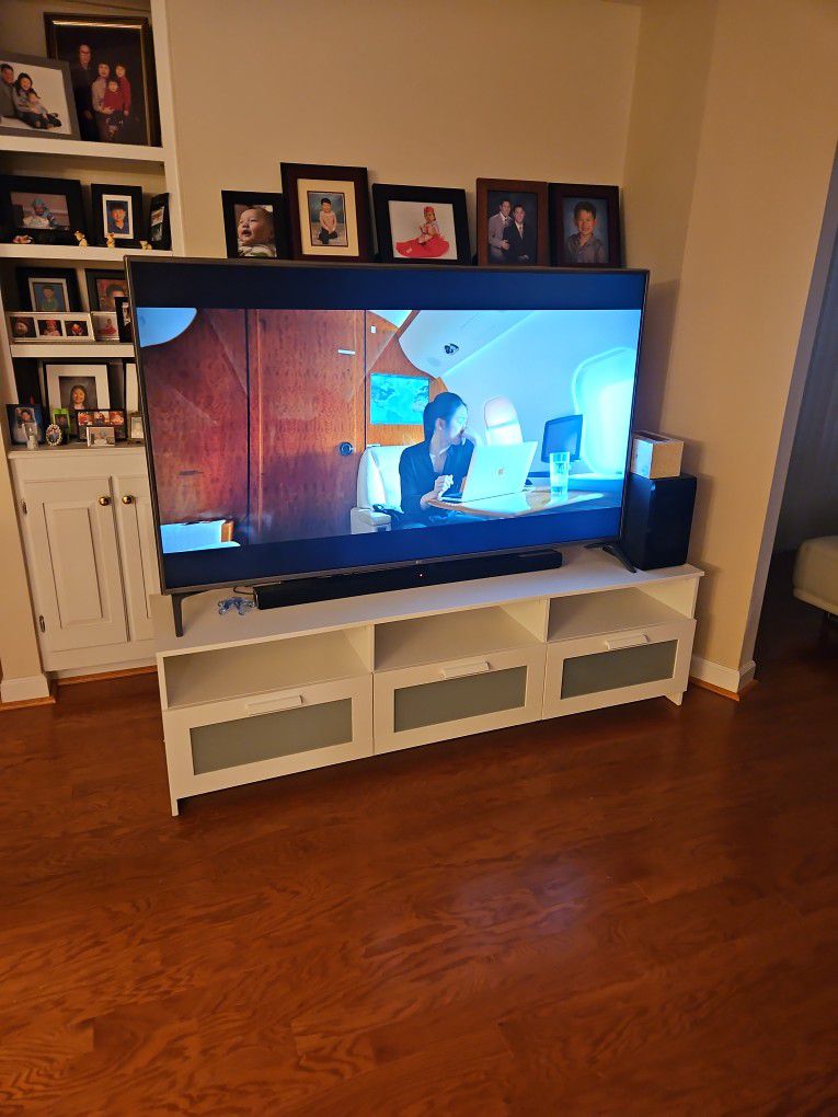 70" LG TV and IKEA Stand