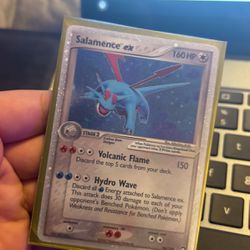 Very Rare And Old Salamence Pokemon Card In Decent Condition