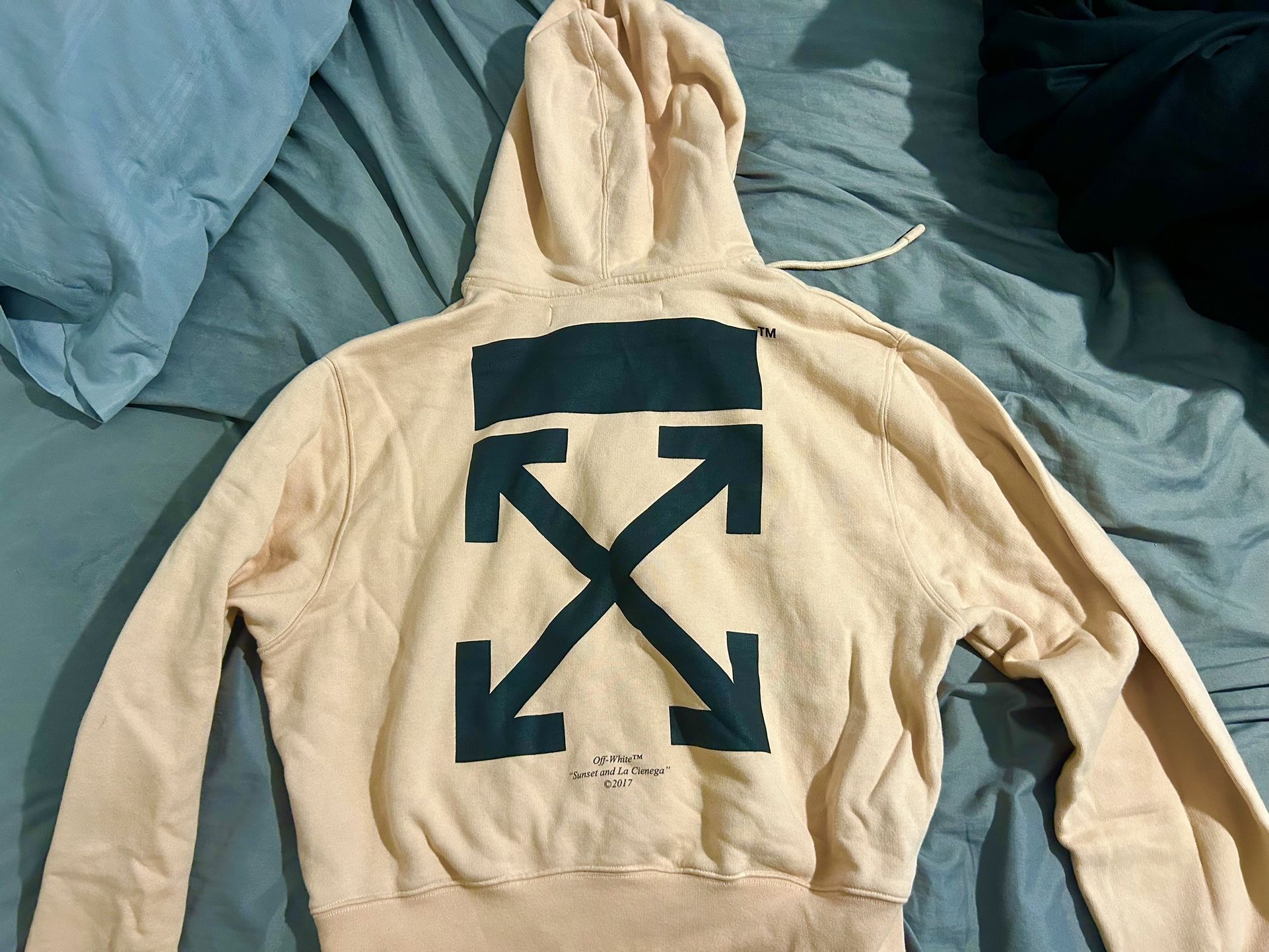 Pink Off-White Hoodie Size Small 