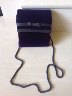 Blue Evening Purse/Handbag With Strap