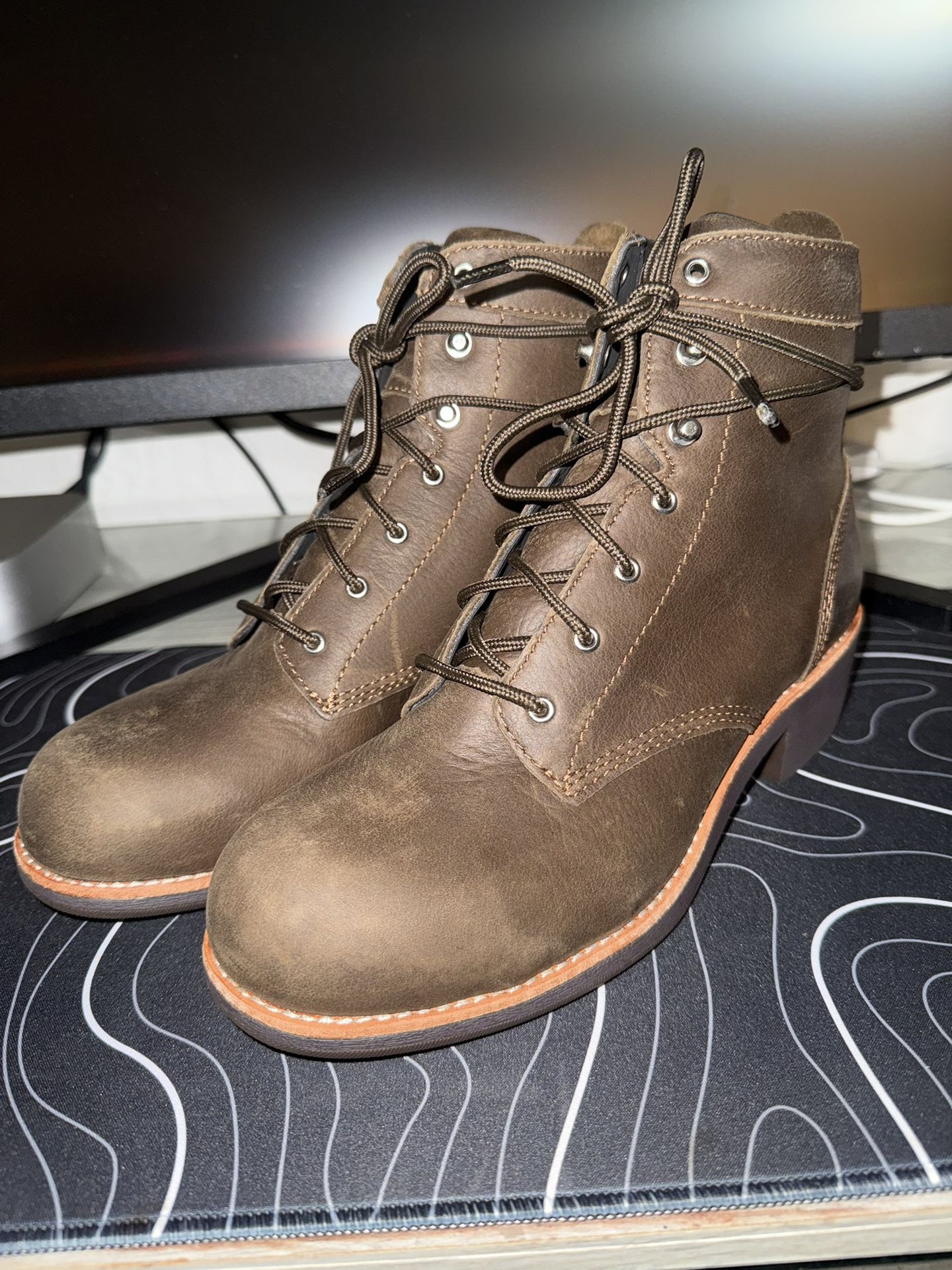 Red Wing Worx Zinc 5121 Boots Women's 8M Brown Leather Steel Toe Combat boots