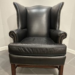 Pottery Barn Leather Wingback Chair