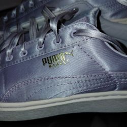 LADIES PURPLE SUEDE PUMA SNEAKERS 