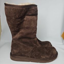UGG Women's Leather Brown Boots Snow Sz 10 