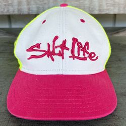 Salt Life Women’s Hat Pink Yellow Cap SnapBack Adjustable 