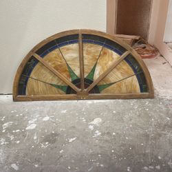 Stain glass Window. Ornate Sunrise 60x31