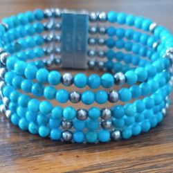 Turquoise and silver bracelet 