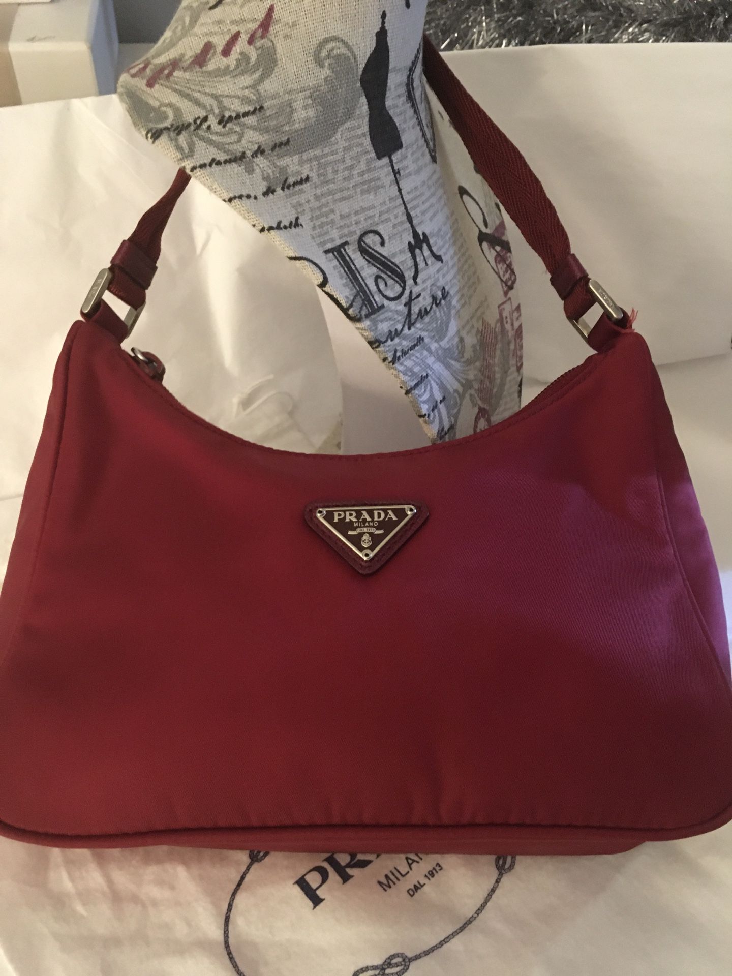 TESSUTO HANDBAG RED NYLON RE