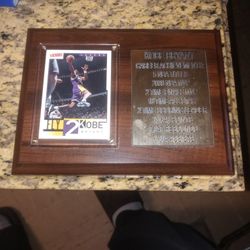 R.I.P Kobe Bryant Plaque