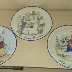 Williams-Sonoma French Chef Cooking, Three Dessert Plates