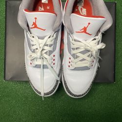 Air Jordan Retro 3 Fire Red In Great Condition With Shoe Box. 