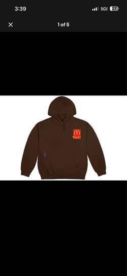 Travis Scott x McDonalds Cactus Pack Sticker Hoodie Brown New Size Large (L)