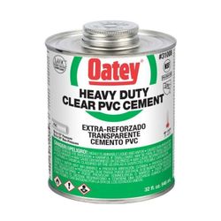 31008 OATEY PVC Heavy Duty Clear Pipe  Cement, 32 oz.