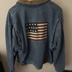 Vtg Polo ralph Lauren Jean Jacket 