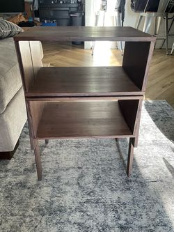 Dark Brown Bamboo Side Tables
