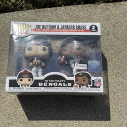 NEW Funko Pops – Joe Burrow & Ja’Marr Chase (NFL Bengals) – Unopened!