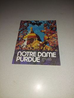 RARE VINTAGE NOTRE DAME VS PURDUE SEPTEMBER 18, 1976 OFFICIAL PROGRAM