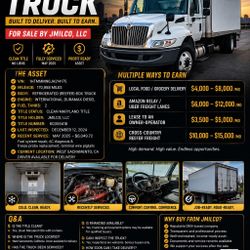  REEFER TRUCK AVAILABLE FOR LEASE / REVENUE PARTNERSHIP