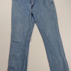 Levi's 550 Women's Classic Relaxed Boot Cut Blue Denim Zip Up Jeans Size 16M