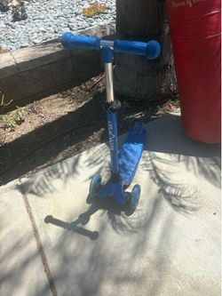 Blue scooter