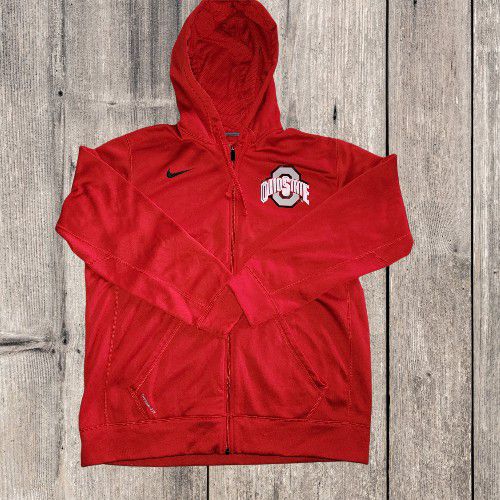 OHIO STATE NIKE THERMA FIT FULL ZIP HOODED JACKET