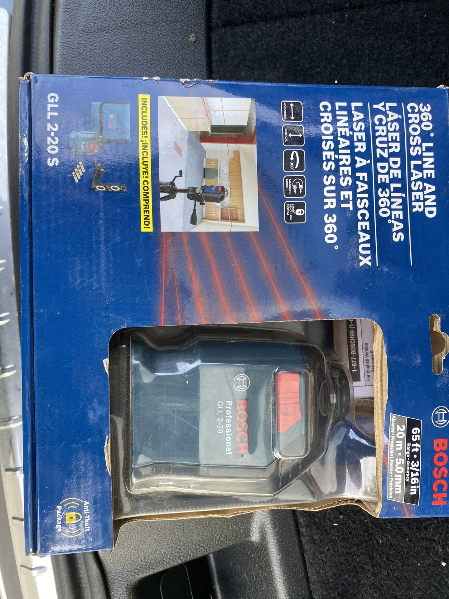 Bosch 360 Line and Cross Laser- New In Box - Never Used