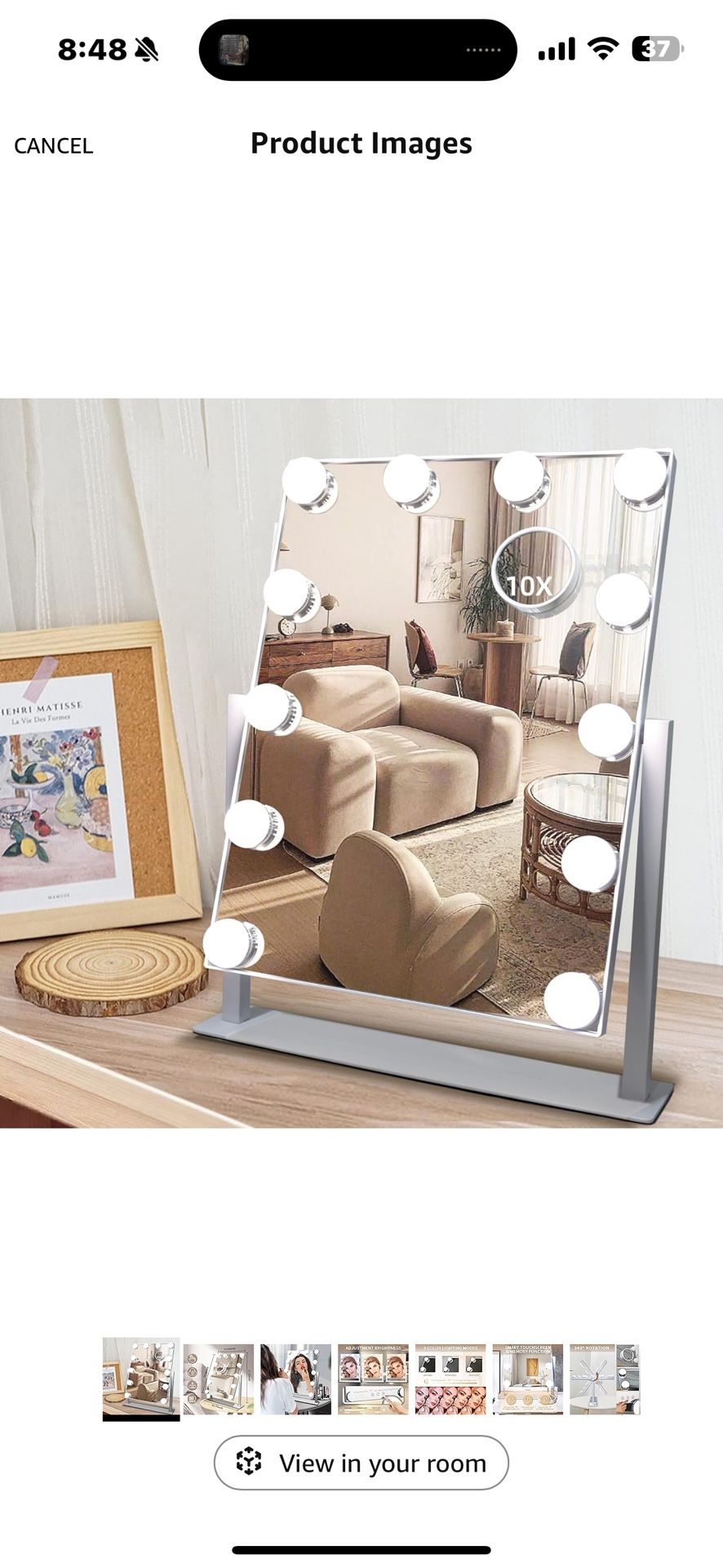 Mirror for make up table