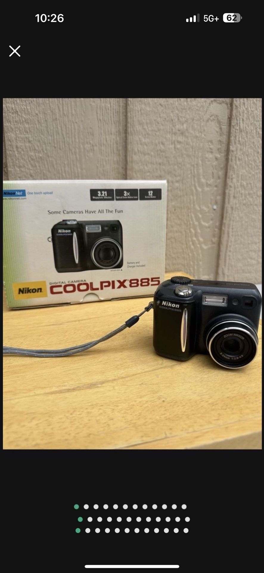 Nikon Coolpix 885 3.2MP Digital Camera (Camera + Battery/Charger) N Box Works