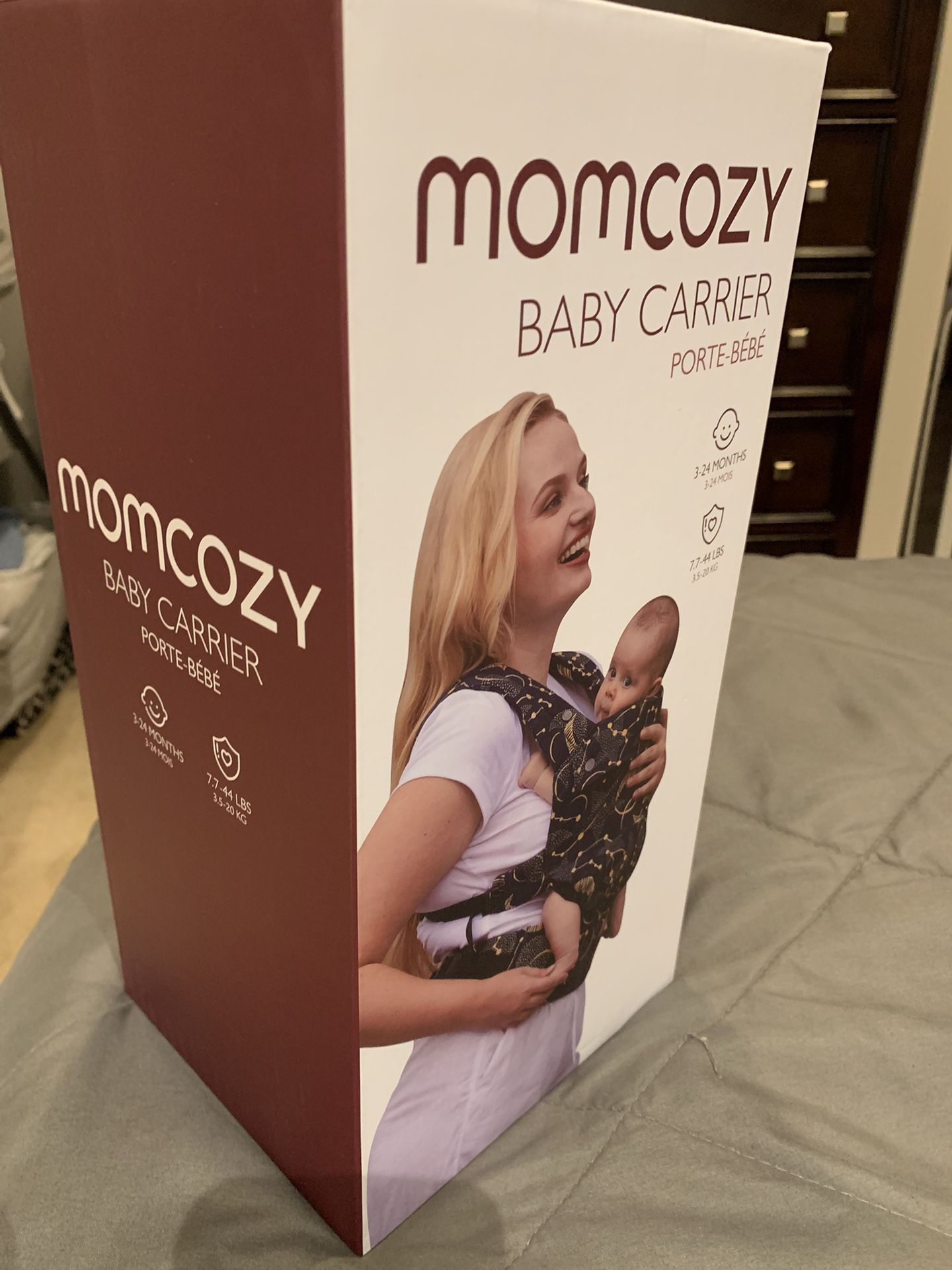 Momcozy Baby Carrier - Ergonomic, Cozy and Lightweight Carrier for 7-44lbs, Effortless to Put On, Ideal for Hands-Free Parenting, Enhanced Lumbar Supp