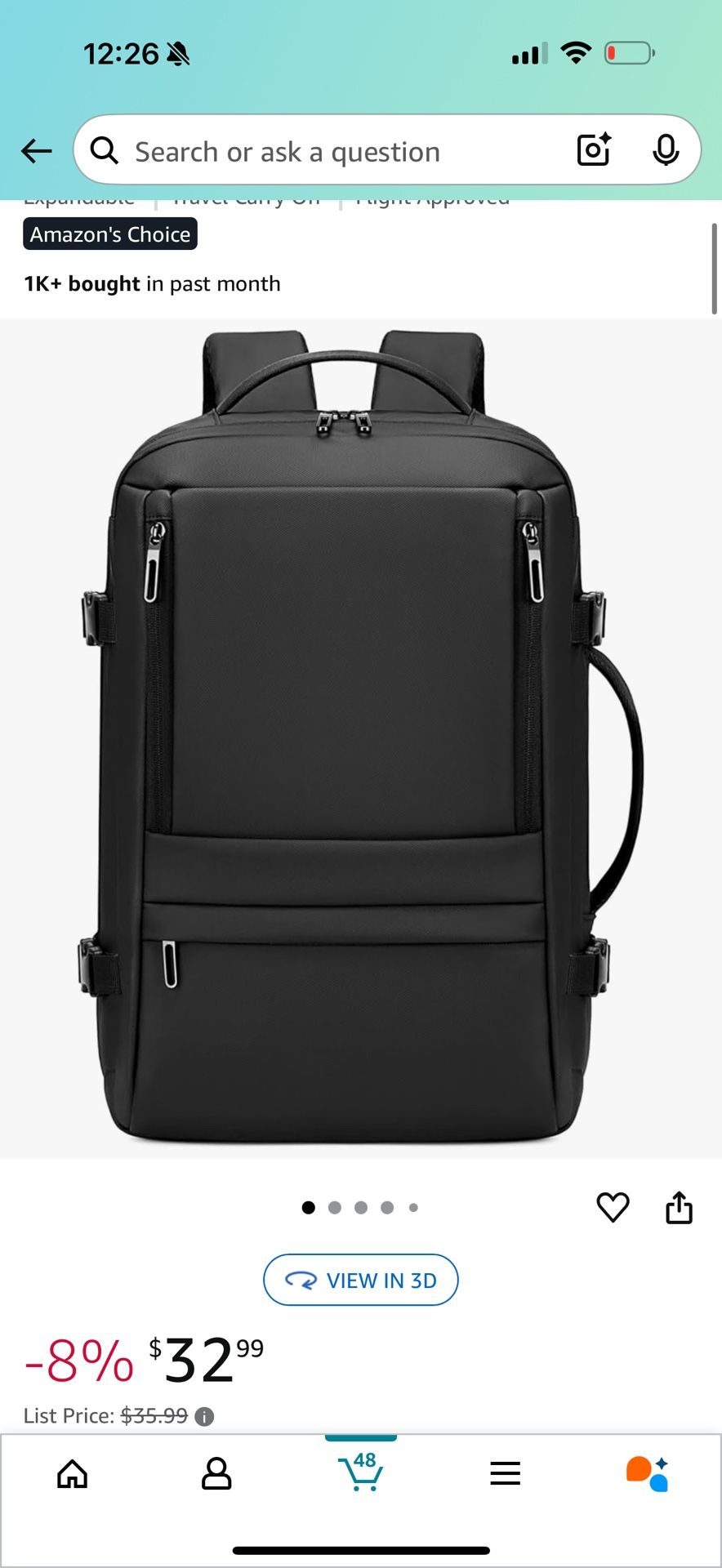 Rcrirth carry on travel backpack