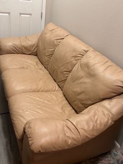 Comfortable leather sofa