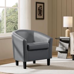 Gray Accent Chair For Living Room , Office Or Bedroom - NEW