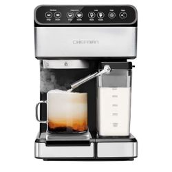 Chefman 6-in-1 Espresso Machine with Built-In Milk Frother, 15-BAR Pump, Digital Displa