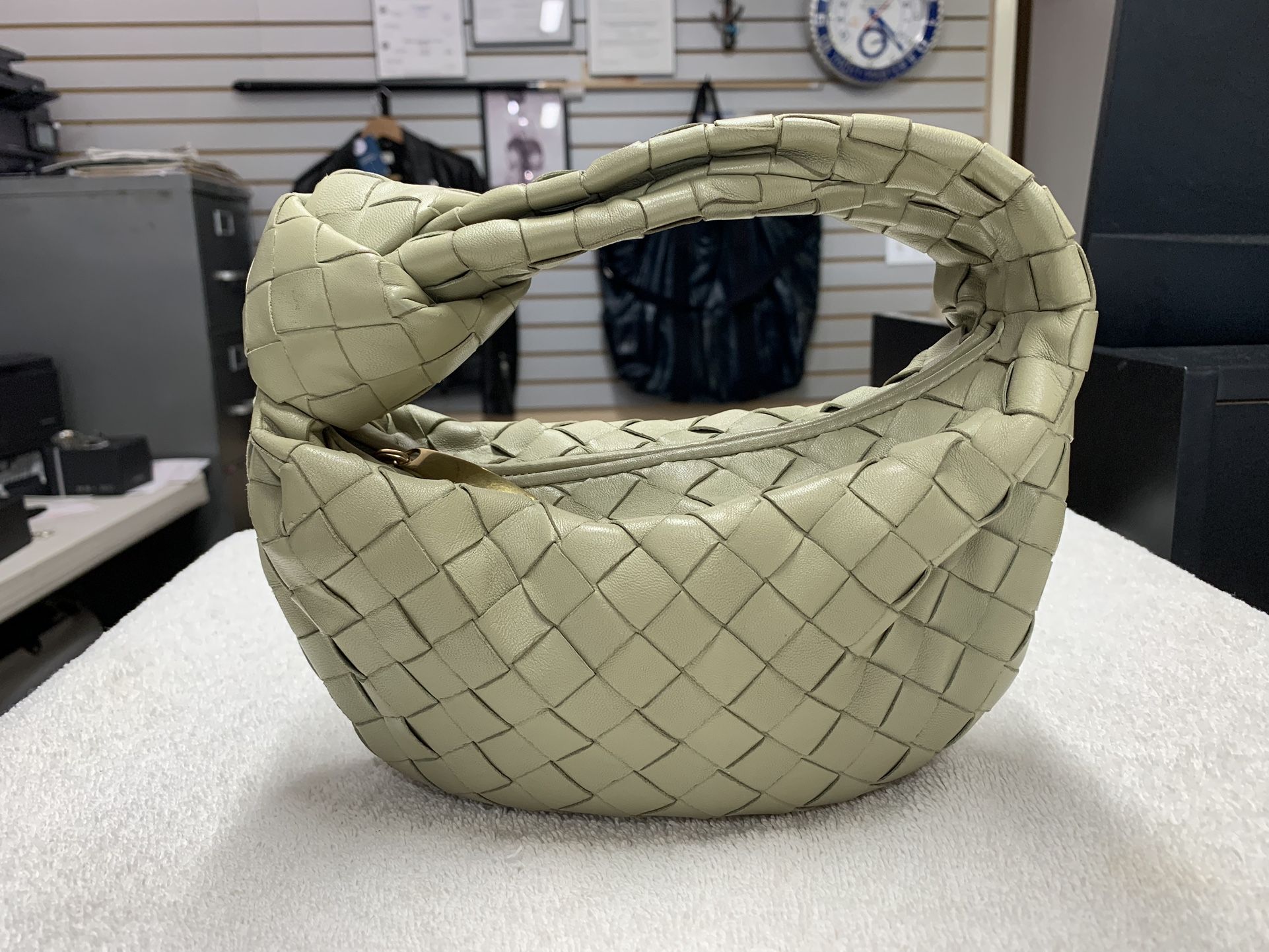 Bottega Veneta Nappa Intrecciato Mini Jodie Green Bag