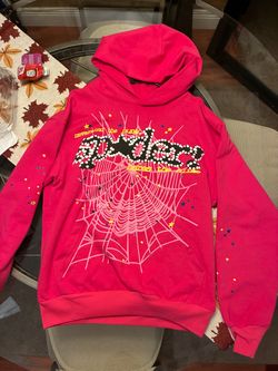 Sp5der Pink Hoodie Sweatshirt