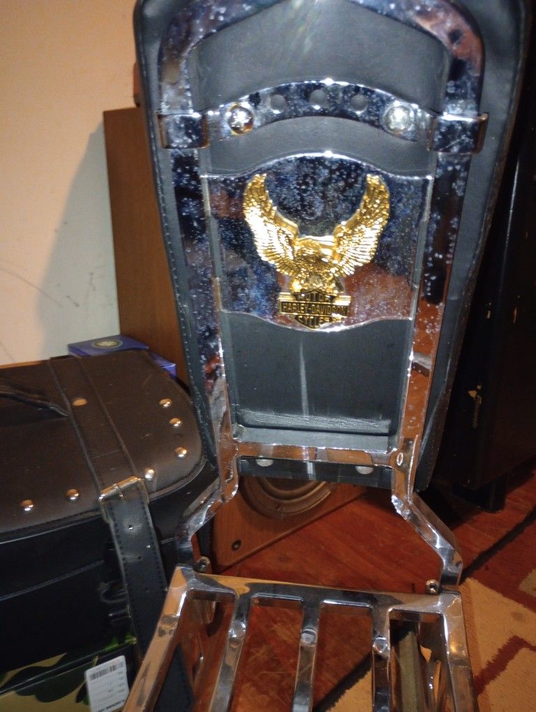 Harley Davidson Backrest And Bags