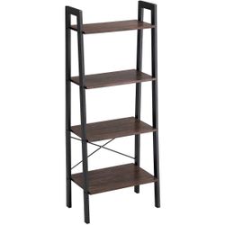 New Rustic Brown Ladder Bookcase
