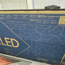 SAMSUNG 75-inch Class QLED Q90T Series -4K UHD Direct Full Array 16X Quantum HDR 16X Smart TV with Alexa Built-in 