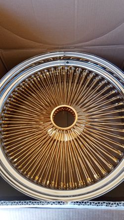 22 Inch Gold Wire wheel set
