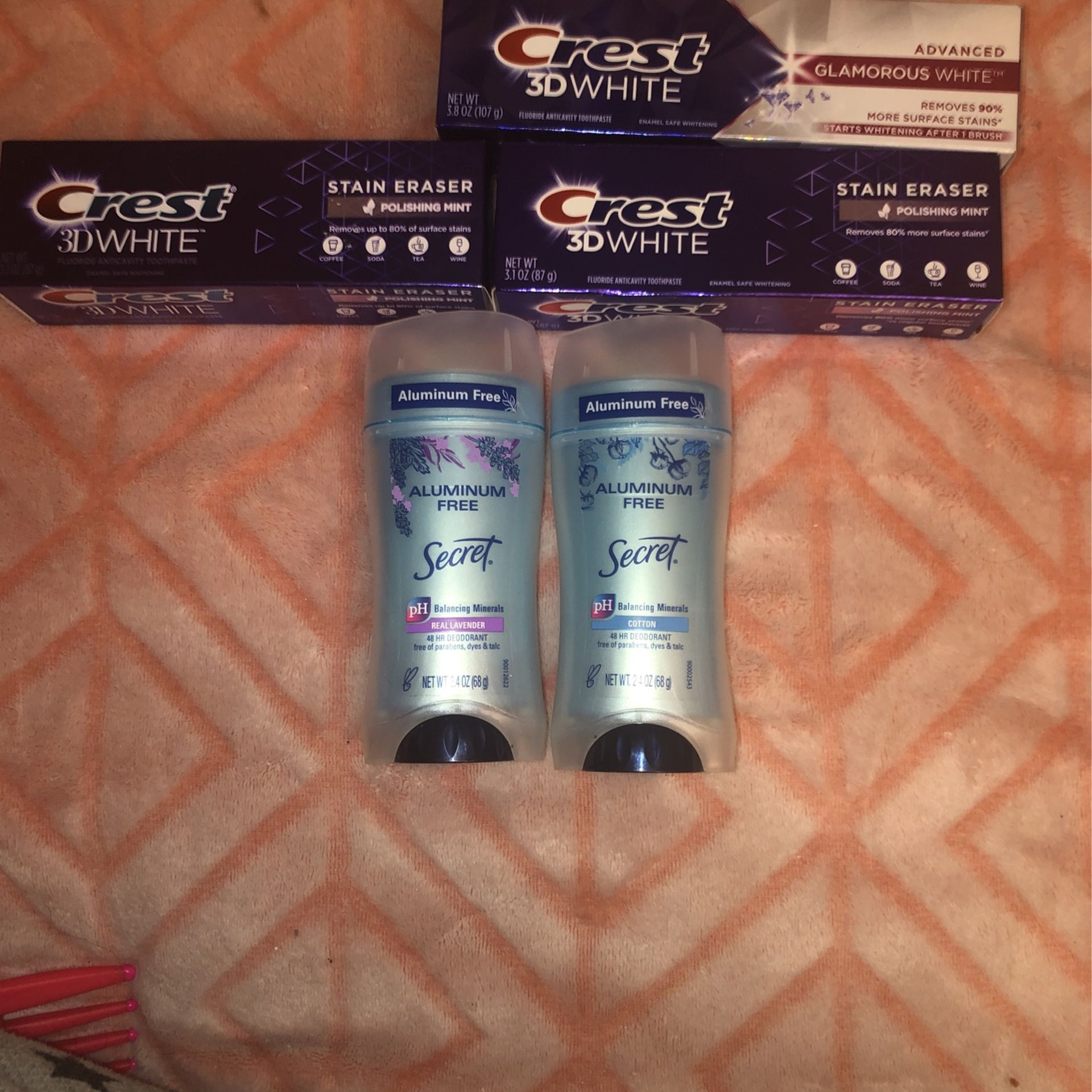 Crest Toothpaste & Secret Deodorant